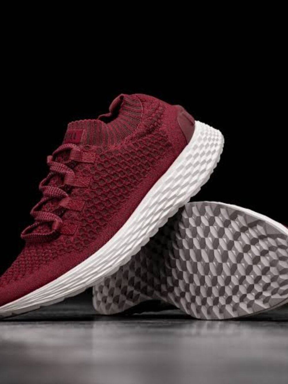 NOBULL M/6.5 W /8 CRIMSON KNIT Sneakers Running Shoes Trainers